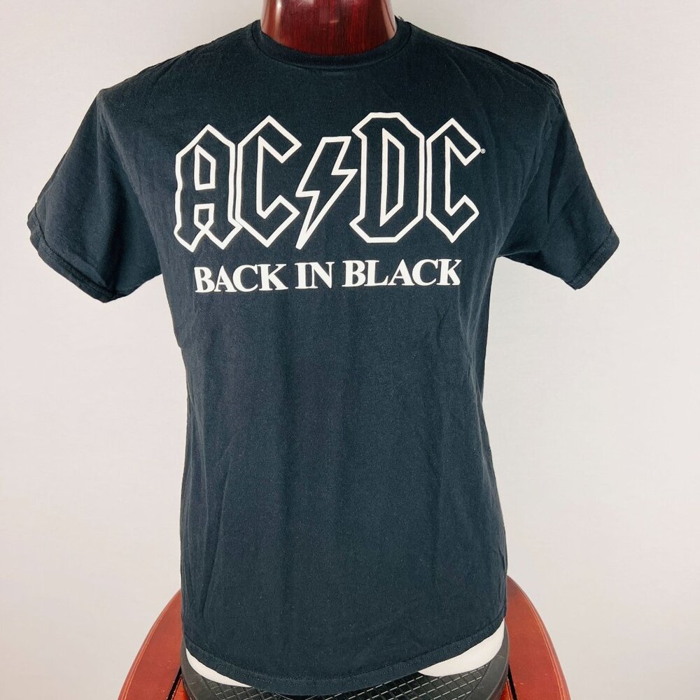AC/DC ACDC AC-DC Back In Black Logo Large T-Shirt Shirt